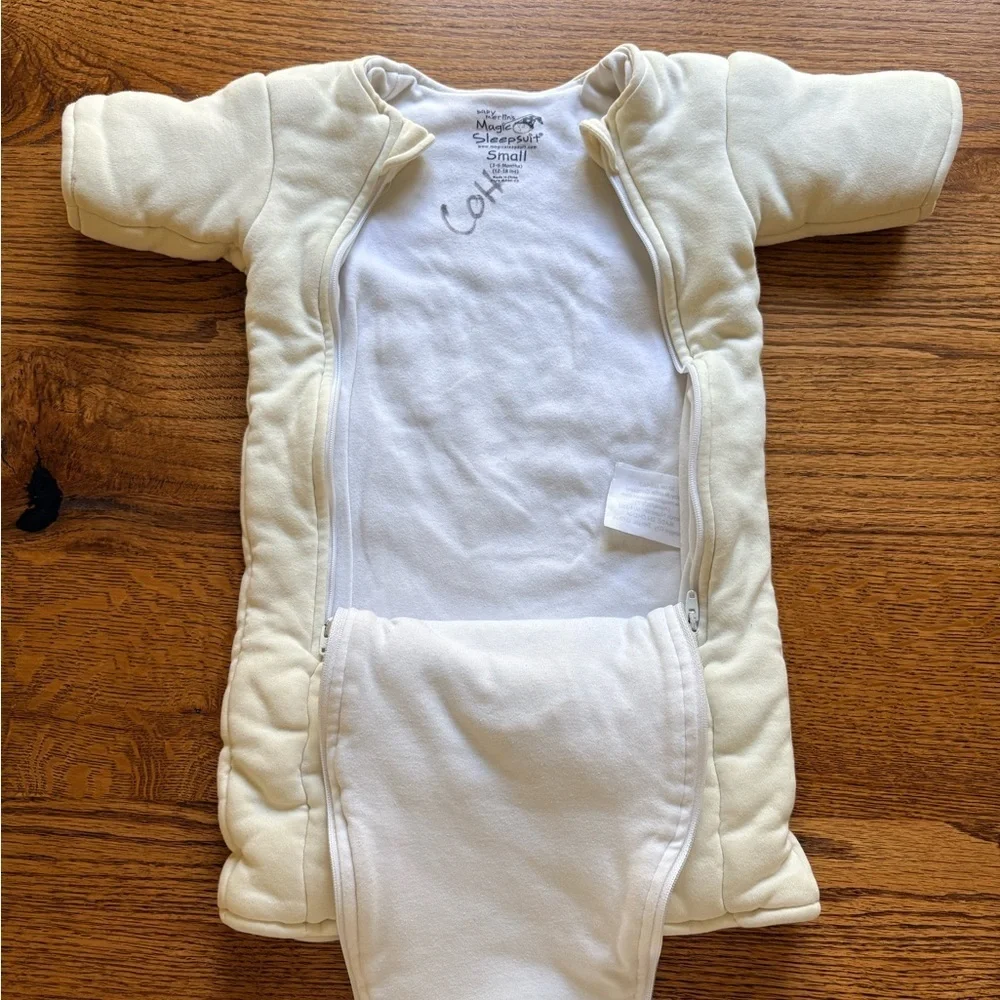 Baby Merlin’s Magic Sleepsuit- Small (3-6 months) Cream- 12-18 pounds